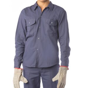 Camisa de trabajo azulino